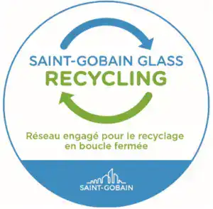 Recyclage du verre Saint-Gobain pour un cycle fermé.