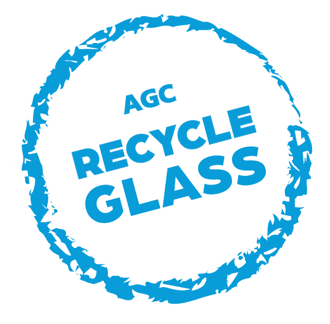 Logo de recyclage de verre AGC pour la collecte sélective.